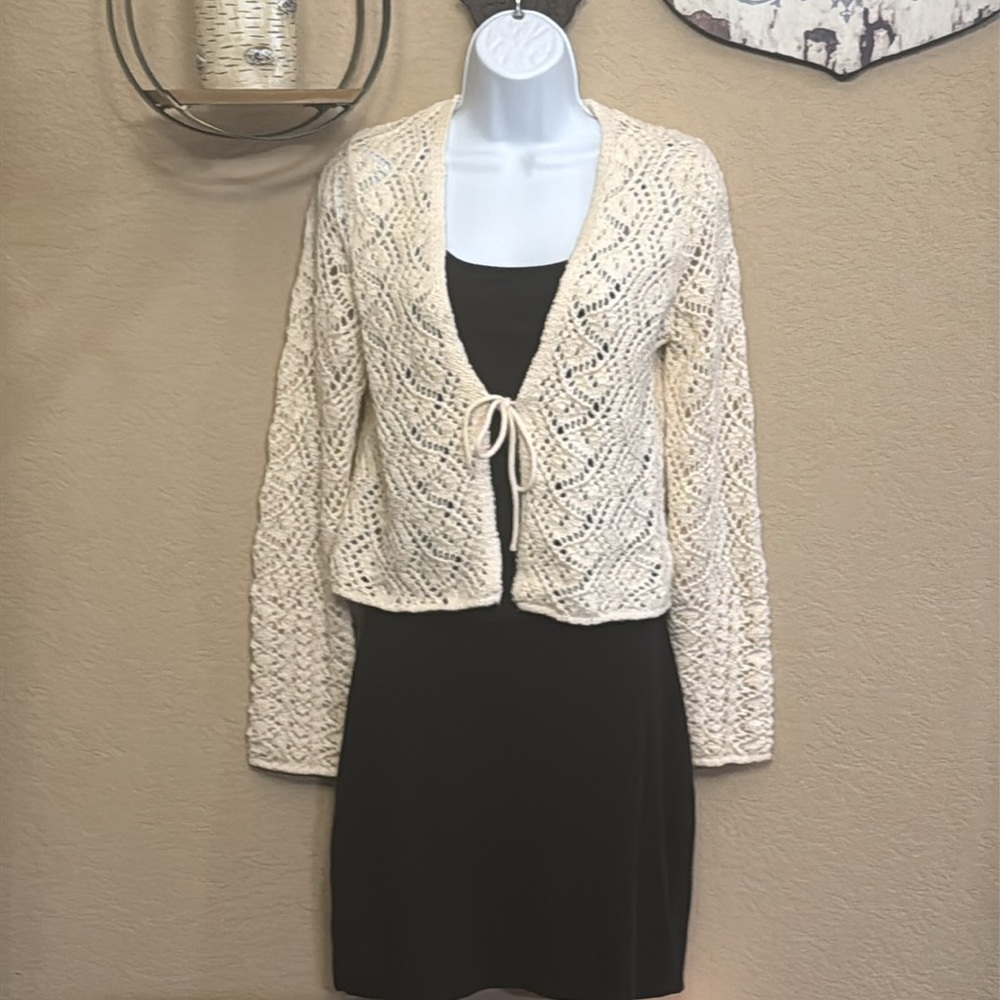 The Limited Cream Tie Front Cardigan - Picture 6 of 6